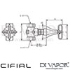 Cifial 32217HC.L 32217HC.R Hexa 3 4 Inch Wall Stop Valve Dimensions